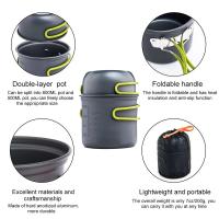 Utensilio de cocina para acampar y carretera, juego de villa ultraligero para exteriores, con cuchara plegable, tenedor, equipo de viaje para senderismo - details 0