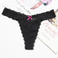 Voplidia-Tanga de algodón para mujer, ropa interior con parte trasera en T, bragas sexys, culo grande, lencería Hipster de encaje sin costuras, 6 unidades por lote - details 9