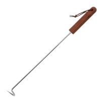 Nuevo Gancho giratorio de carne de acero inoxidable para barbacoa con mango de madera, gancho para carne, gancho para aleta de comida, fácil de limpiar - details 12