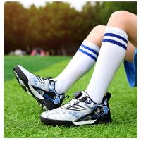Zapatos de fútbol de marca para niños, zapatillas de fútbol antideslizantes para entrenamiento de campo de césped, tenis de fútbol, zapatillas de fútbol a la moda para niños - details 14
