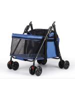 Carrito para mascotas, carrito para perros pequeños y gatos, carrito de peluche ligero y plegable al salir - details 9