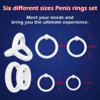Juego de anillos para pene, masturbador masculino, agente retardante de erección y eyaculación, dilatador, juguete sexual para parejas, producto para adultos, 10 piezas. - details 5