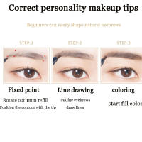 Pluma de Cejas Mate Impermeable Doble Cabeza para Ojos Lasting Marrón Sin Manchas - details 2