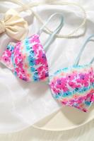 Sujetador con aros y estampado colorido para mujer, lencería con Tirantes ajustables en todas las estaciones, ropa interior femenina para todos los días - details 1