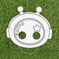 Búho creativo DIY máscara de relleno de Color juguete elefante astronauta máscara en blanco juguete mono pintado pintura Panda máscara niños - details 5
