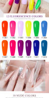 Arte Clavo-Juego de esmaltes en Gel para uñas, barniz híbrido semipermanente con purpurina fina, UV, LED, 15ml, 20 unidades por lote - details 2