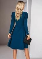 Primavera y otoño 2025 Vestido midi de mujer de moda de color sólido - details 4