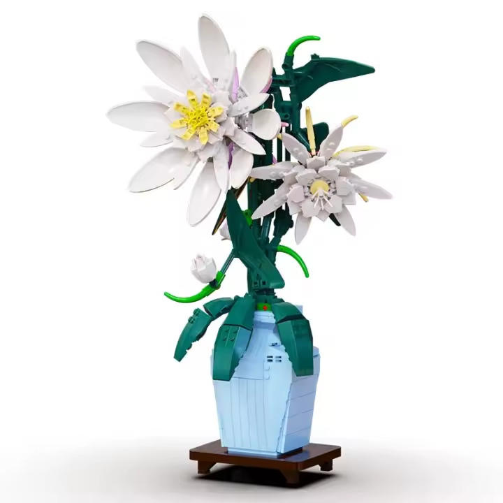 Epiphyllum bloques de construcción decoración de estilo chino, flor de vida eterna, juguetes educativos para padres e hijos, regalos de navidad DIY - 1