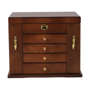 Organizador Almacenamiento Elegante Para Mujer, 5 Cajon, Organizador Joyas, Caja Madera Para Collar - AliExprs 36