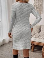 Vestidos de temperamento simple y elegante para mujeres con faldas cortas delgadas - details 2