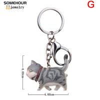 Llavero con colgante de gato para mujer y niño, joyería creativa, accesorios para regalos, bolso de coche - details 9