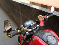 Espejo Lateral de Motocicleta en Aluminio 7/8" 22mm Par Universal para Motocicletas con Manillar y Espejo Trasero - details 0