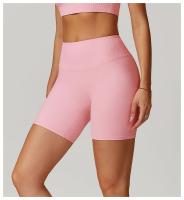 Pantalones cortos deportivos de cintura alta para Fitness, pantalones cortos de Yoga, ajustados, transpirables, de cinco botones - details 10