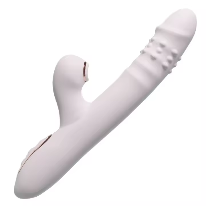 Vibrador telescópico eléctrico totalmente automático para succionar, masajear, insertar cuentas giratorias, productos sexuales para adultos - 1