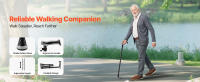 SucceBuy Bastón plegable para caminar, altura ajustable de 8 niveles, punta antideslizante, ayuda de movilidad de aluminio ligero para personas mayores, capacidad de 250 libras - details 0