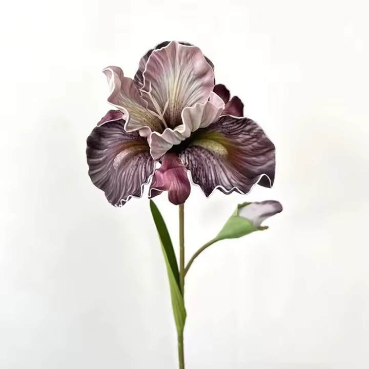 Irises Vintage flor de seda Artificial orquídea 88cm flores falsas ramo de simulación decoración del hogar - 1