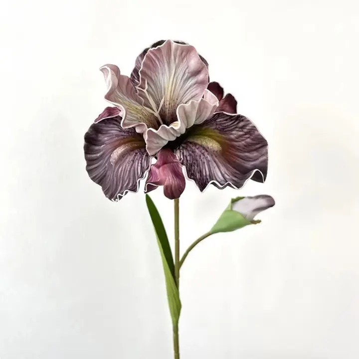 Irises Vintage flor de seda Artificial orquídea 88cm flores falsas ramo de simulación decoración del hogar - 1