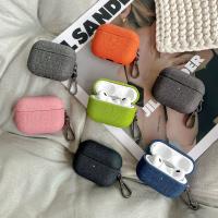 Funda protectora vaquera con patrón de tela para auriculares AirPodsPro2, 2022, 2023, hebilla de cinturón de PU - details 1