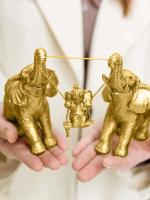 Conjunto de figuritas de resina de elefante dorado, conjunto de Navidad, escultura para el hogar, arte, mesa de sala de estar, artesanías decorativas, regalo familiar - details 3