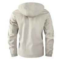Chaqueta de Carcasa Suave para Exteriores 2024 A Prueba de Viento, Impermeable, Talla Grande, Color Sólido, con Capucha, Ligera - details 5