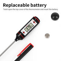 Termómetro Digital electrónico para cocina, herramienta de sonda de acero inoxidable 304, medidor de temperatura de alimentos, agua, aceite, barbacoa - details 7