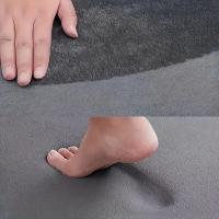 Alfombrilla absorbente para pies acolchada de color sólido para diferentes habitaciones, esponja espesa de franela, cuarto de ducha, alfombrilla antideslizante, alfombrilla de entrada - details 1
