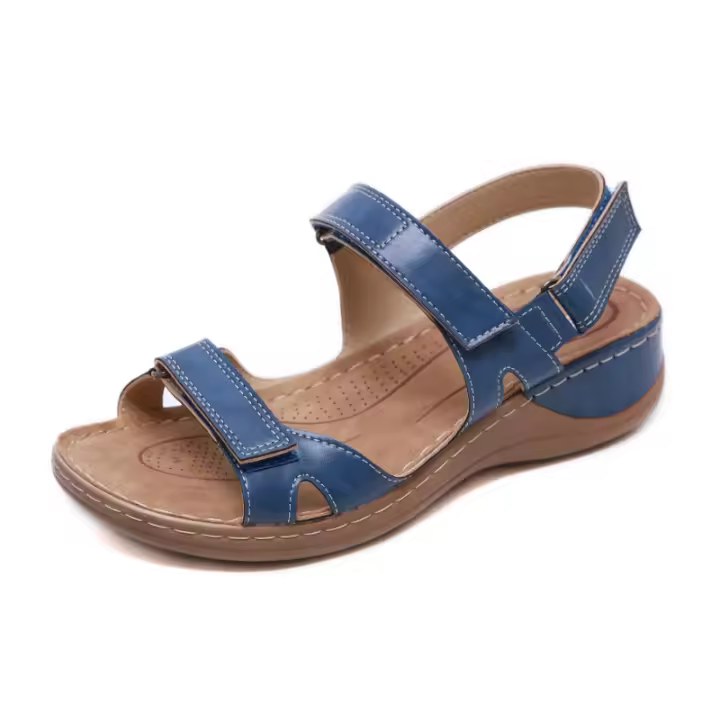 Sandalias de mujer de verano a la moda vintage, zapatos con tacones de cuña - 1
