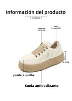 Nuevos zapatos de suela gruesa que aumentan la altura, zapatos versátiles de plataforma tipo muffin para mujer - details 10