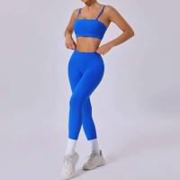 Conjunto Gym 2024, Entrenamiento Deportivo Mujer Yoga Vestido Azul, Café, Azul Marino, Negro, Nuevo - details 11