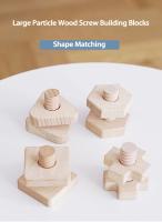 Bloquesde construcción de madera para bebé, juguete de tuerca de tornillo, forma geométrica, Educación Temprana, juguete a juego - details 0