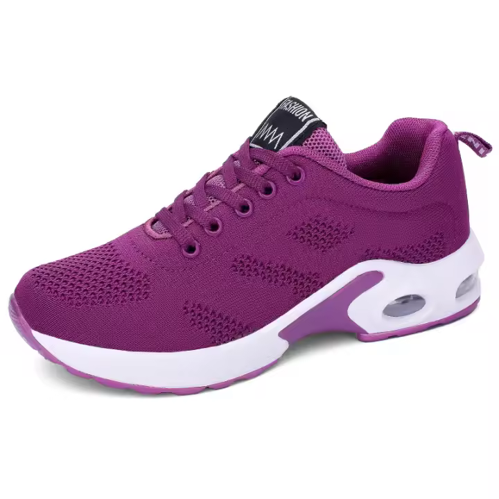 Zapatos Deportivos transpirables para mujer, zapatillas para correr con cojín de aire, suaves, informales, cómodas, color blanco - 1