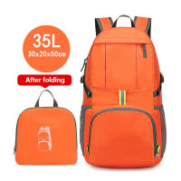 Mochila impermeable plegable de 35L, bolsa ligera de almacenamiento para exteriores, con estampado sólido, para acampar, montañismo y viajes - details 5