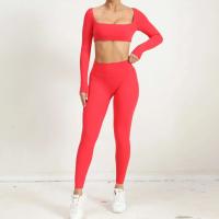 Nuevo TRE de 2 piezas, pantalones cortos deportivos, conjunto de body, ropa deportiva para mujer, traje de yoga para fortalecimiento de gimnasio - details 29
