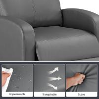 Sillón de Masaje Silla Relax Butaca Sofá Ajustable de Relajación con Función Reclinable para Sala de Estar y Dormitotio Gris - details 17