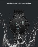 Reloj de Acero Inoxidable Impermeable de Diseño Sencillo Automático, Correa de Cuero, Marca Superior, Elegante para Hombres - details 5