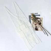 Vestido informal semitransparente de punto para mujer, vacaciones en la playa, estilo europeo, sin mangas, con espalda abierta - details 35