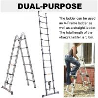 Escalera Telescópica Portátil de Aluminio 6,2m, 2 Ganchos, 15 Peldaños, Antideslizante, Multiusos, Carga de 150kg - details 17