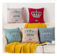 Funda de Almohada de Chenilla Jacquard Floral Moderna Nórdica Patrones de Corona de Renos y Hojas - details 6