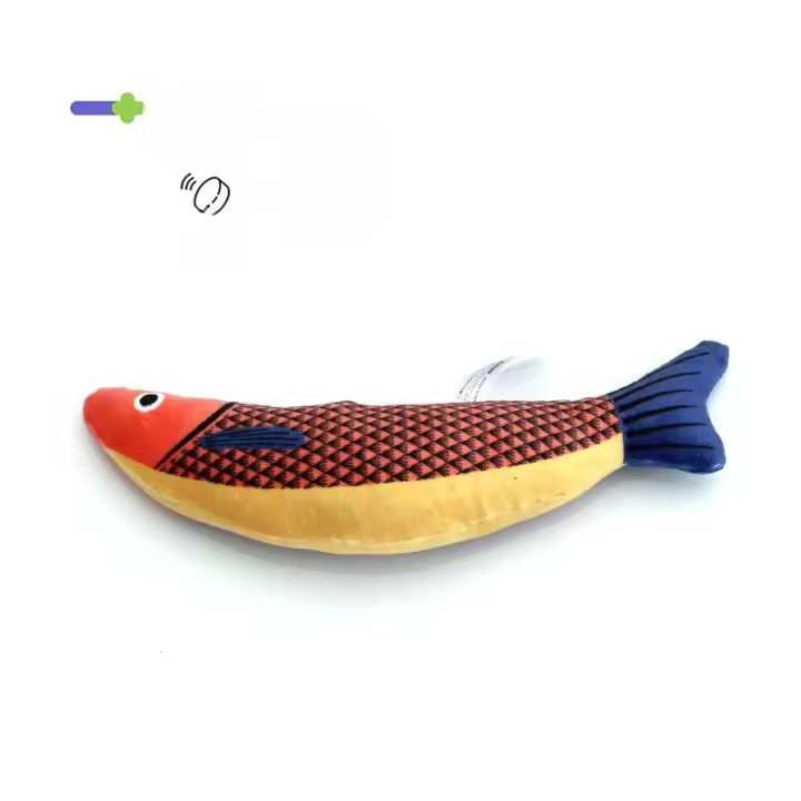Diversión Felina con Pescado de Lino Auto-Hi Relajante Resistente a Mordiscos Simulación de Menta - 1