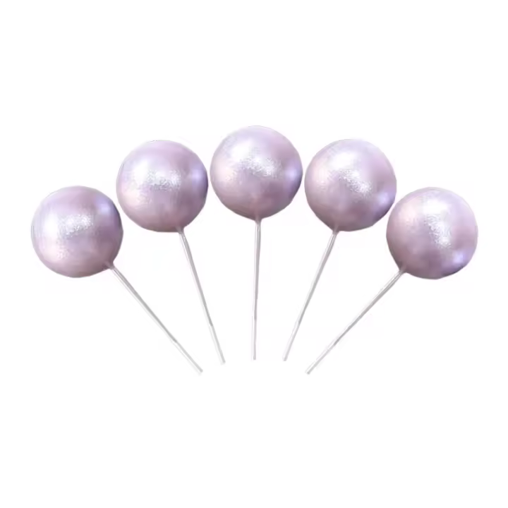 Bola de pigmentos nacarados para decoración de tartas, 5 piezas, bola nacarada para insertar magdalenas, postres, suministros de decoración para fiestas de boda - 1