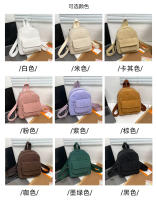 Mochila De terciopelo de pana para mujer, bolso escolar de versión coreana, sencillo, informal, pequeño, 2024 - details 2