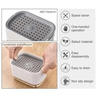 Dispensador de Vajilla 2-en-1 Bomba de Líquido, Contenedor de Jabón con Soporte de Esponja de Cocina Mejoras del Hogar Herramientas de Cocina - details 2