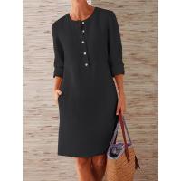 Vestido elegante de manga larga con cuello redondo, nueva moda femenina de primavera y otoño 2023 - details 4