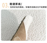 Un pedal de fondo plano bolsa cabeza perezosa medias zapatillas de terciopelo zapatos de mujer de gran tamaño. - details 15