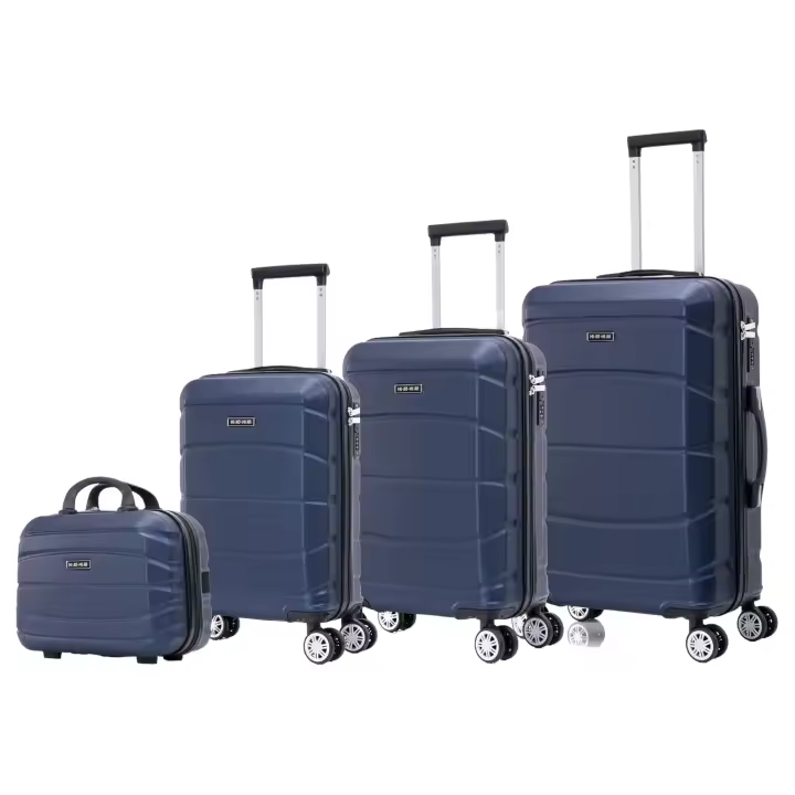 Conjunto de Maletas de Viaje Elegantes: Carcasa Ligera, Cerradura Numérica, 4 Ruedas Giratorias 360 ° , Asa Telescópica de Aluminio Juego de Maletas Maleta ( 6990 M001 8001 8002 H24 ) - 1