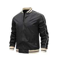 Chaqueta Bomber de Moda para Hombres Ajuste Delgado, Cierre de Cremallera, Lining de Polyester, Primavera Otoño, Viste Tu Estilo Casual - details 2