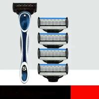Afeitadora manual clásica, maquinilla de afeitar de 5 capas, cuchilla reemplazable, lavada y reutilizada, maquinilla de afeitar de seguridad para hombres - details 4