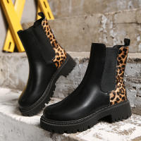 Botas Martin de mujer 2025 nueva frontera de gran tamaño otoño cabeza redonda tacón francés empalme botas casuales versátiles individuales - details 6