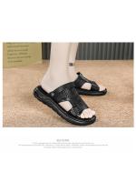 Sandalias de verano 2025 para hombre Cómodas, transpirables, resistentes al desgaste con estampado de cocodrilo y película de aire esponjado para playa - details 2