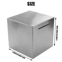 Hucha segura hecha de acero inoxidable, caja de seguridad, Banco de ahorro de dinero para niños, solo puede ahorrar la hucha que no se puede quitar - details 5
